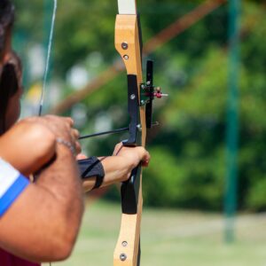 Outdoor archery lesson.